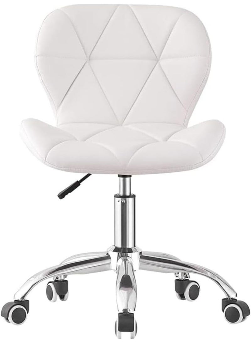 كرسي مكتب ودراسة مريح – كرسي منزلي عصري بقاعدة كروم ورفع قابل للتعديل، تصميم مريح مناسب للمكتب أو غرفة النوم (موديل T118)