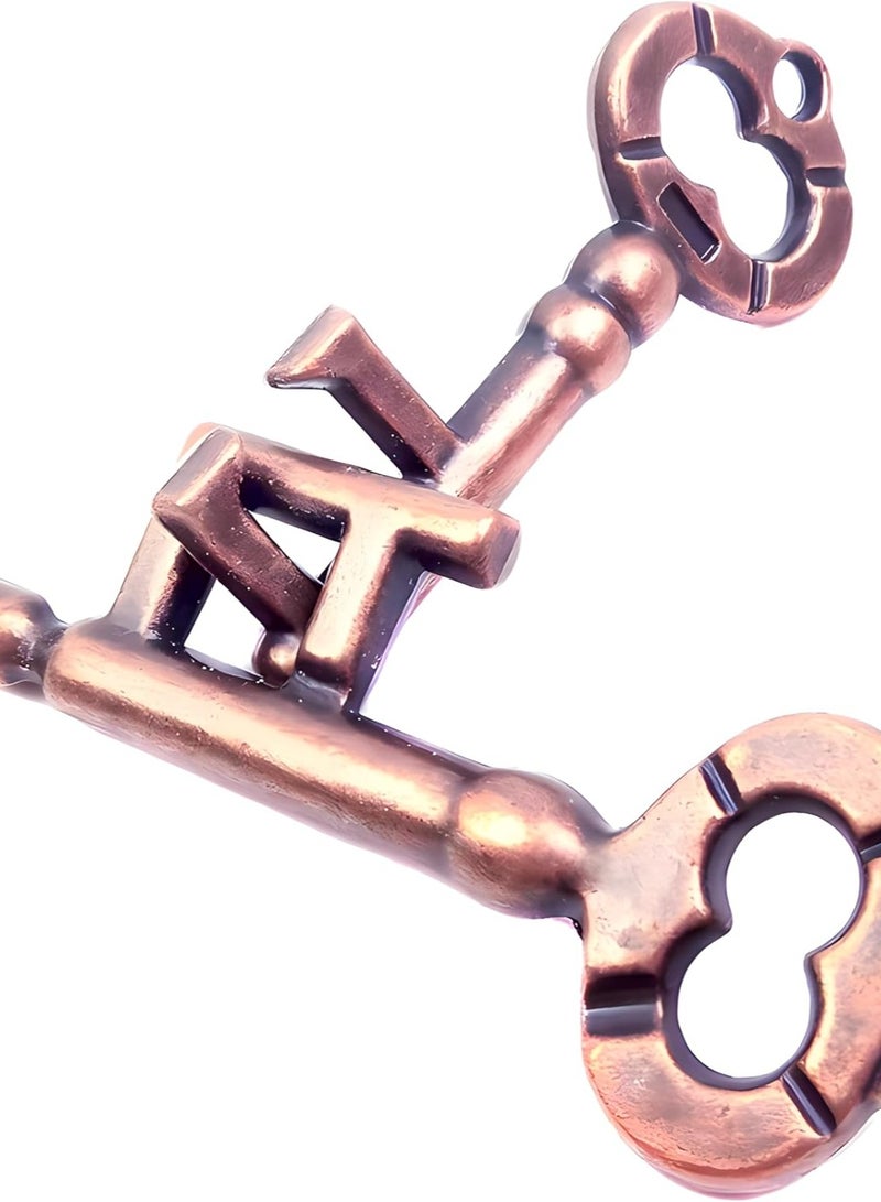 MAGIKON Traditional Metal Brain Teaser - Classic Puzzle Toy for Logic & Skill Development (Keys) - Image 1