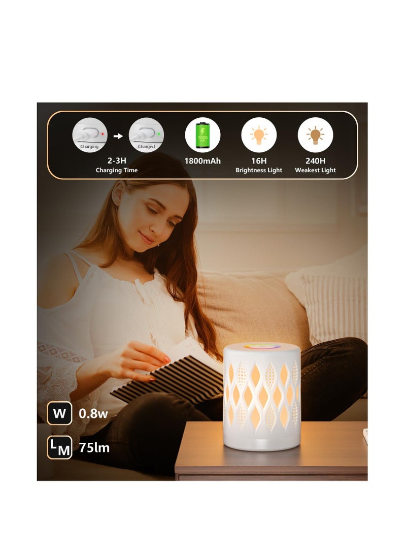 XiuWoo Night Light for Kids and Adult, Stepless Dimming Warm White & RGB Color Changing Light, 3 Modes Portable LED Touch Bedside Lamp, Rechargeable Lamp Bedroom, - Image 5