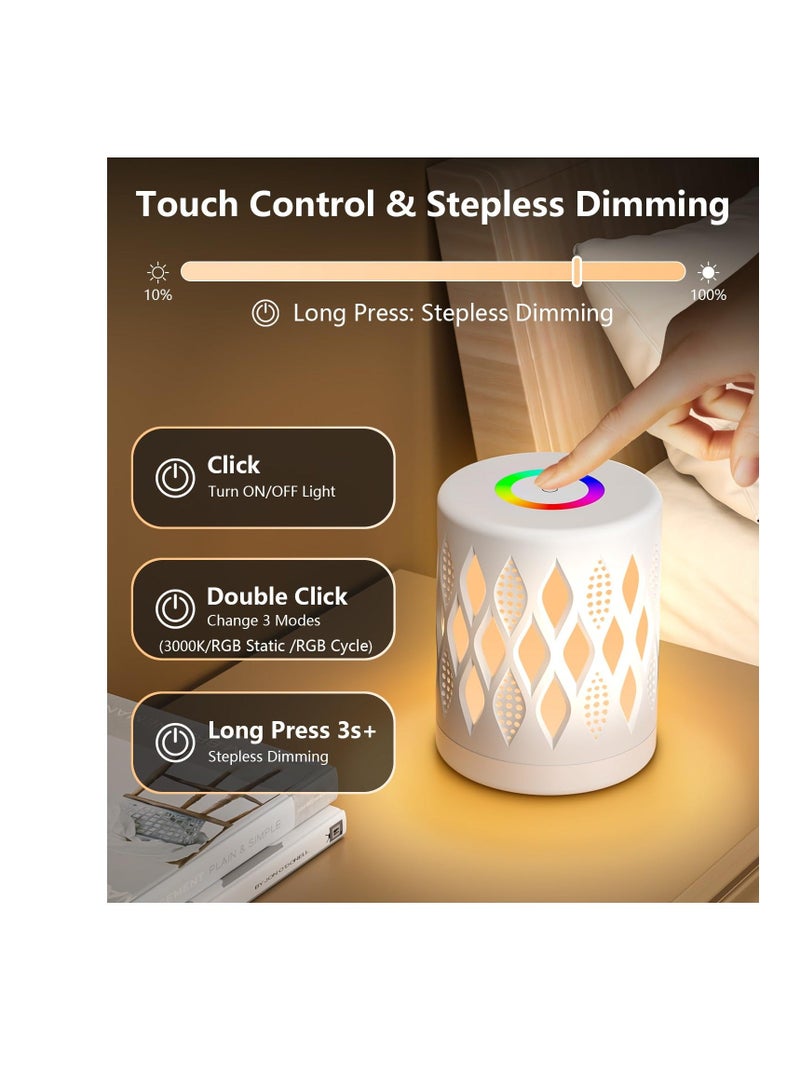 XiuWoo Night Light for Kids and Adult, Stepless Dimming Warm White & RGB Color Changing Light, 3 Modes Portable LED Touch Bedside Lamp, Rechargeable Lamp Bedroom, - Image 3