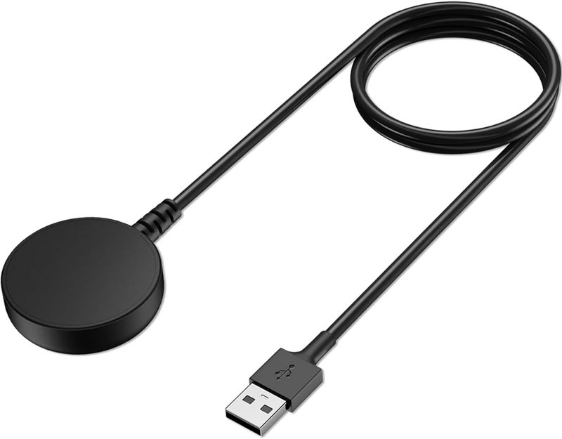 Sounce USB Charging Cable for Samsung Galaxy Watch 6/6 Classic/ 5 Pro/ 4/4 Classic/Watch 3/ Active 2/ Active 1 Wireless Magnetic Charging Cord 3.3Ft Cable - Black - Image 1