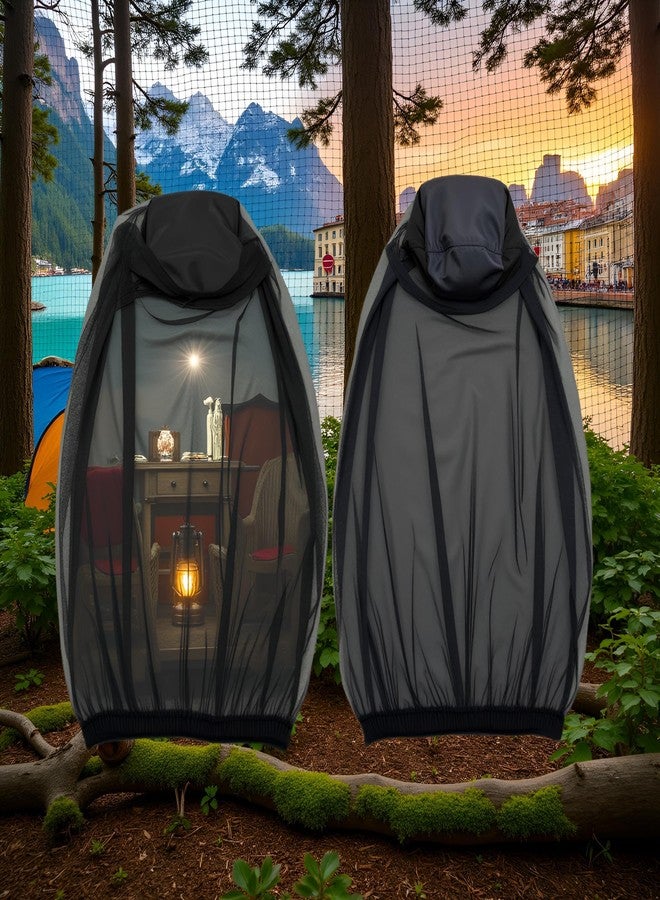 Jowxsx Black Mosquitoes Head Net Face Neck Fly Netting Hoods from Bugs Protections Screen Net for Camping Travel Hiking Wearables - Image 4