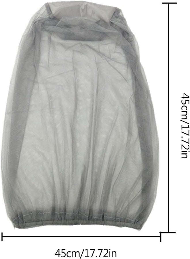 Jowxsx Black Mosquitoes Head Net Face Neck Fly Netting Hoods from Bugs Protections Screen Net for Camping Travel Hiking Wearables - Image 2