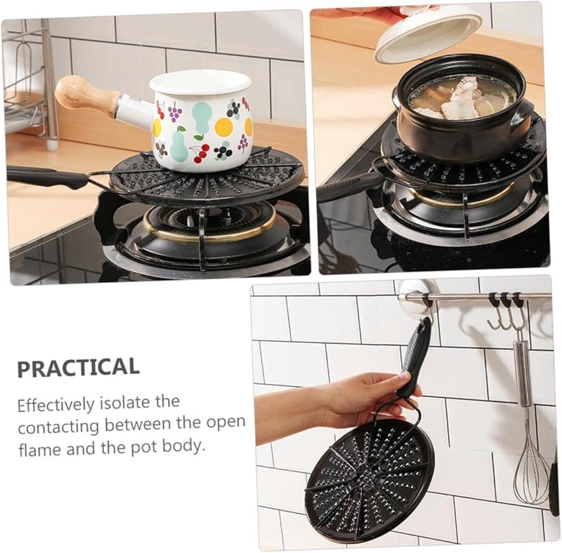 Veemoon Black Heat Diffuser Plate For Gas Stove Flame Tamer Simmer Mat - Image 4
