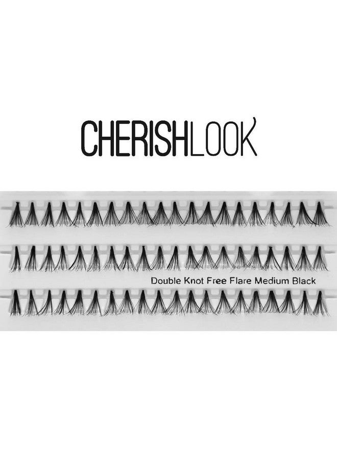 Cherishlook Professional 10Packs Eyelashes (Knot Free) Flare Black (Double Medium) - Image 3