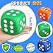 Cybemaga 3 PCS Large Foam Dice Set Jumbo 6Sided Squishies Stress Relief Toys for Kids Adults Colorful Giant Dice Blue Green Orange for Math Learning and Party Games - Image 4