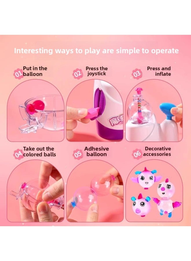 Loquat Magic Sticky Balloon Popo Inflator Sticky 6 Boys Girls Handmade DIY Children Toy Gift-Color:Zhenxiang Top Version 【monster 497-piece Set】 Machine + 210 Balloons - Image 5