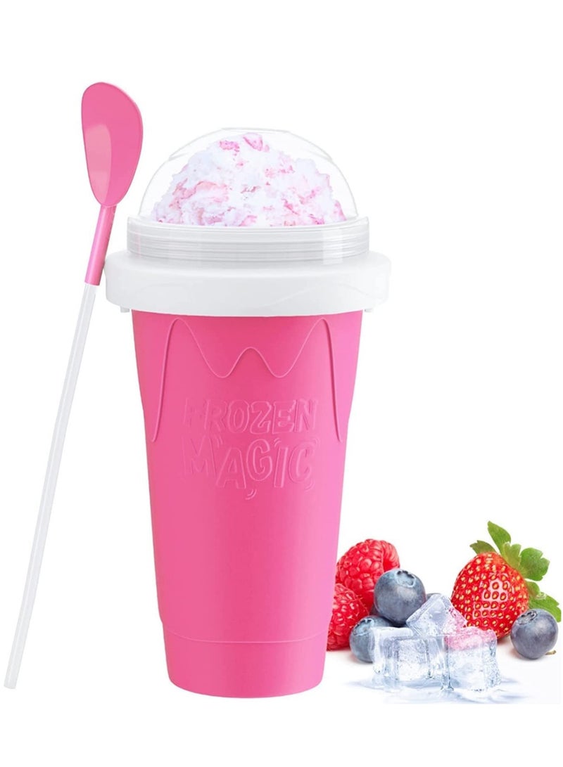 ELTRAZONE Frozen Magic Slushy Maker Squeeze Cup, Portable Silica Freeze Mug for Milkshake Slush and Ice Cream Smoothie, Quick Frozen Smoothies Slushy Ice Cream Maker with Dome Lids - Image 1