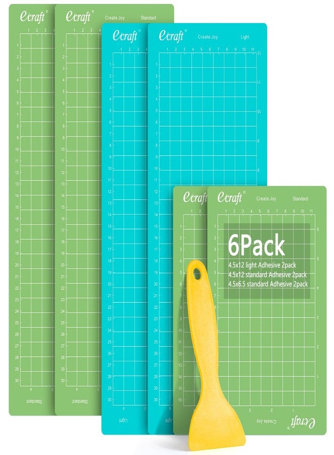 Ecraft Cutting Mat for Cricut Joy - 6 Packs Cutting Mats 4.5X6.5Inch & 4.5X12Inch (Standard & Light) Variety Adhesive Sticky Quilting Joy Mats Replacement Accessories - Image 1