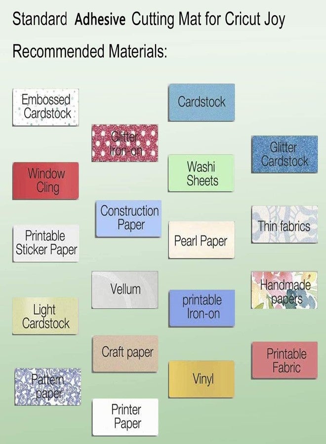Ecraft Cutting Mat for Cricut Joy - 6 Packs Cutting Mats 4.5X6.5Inch & 4.5X12Inch (Standard & Light) Variety Adhesive Sticky Quilting Joy Mats Replacement Accessories - Image 3