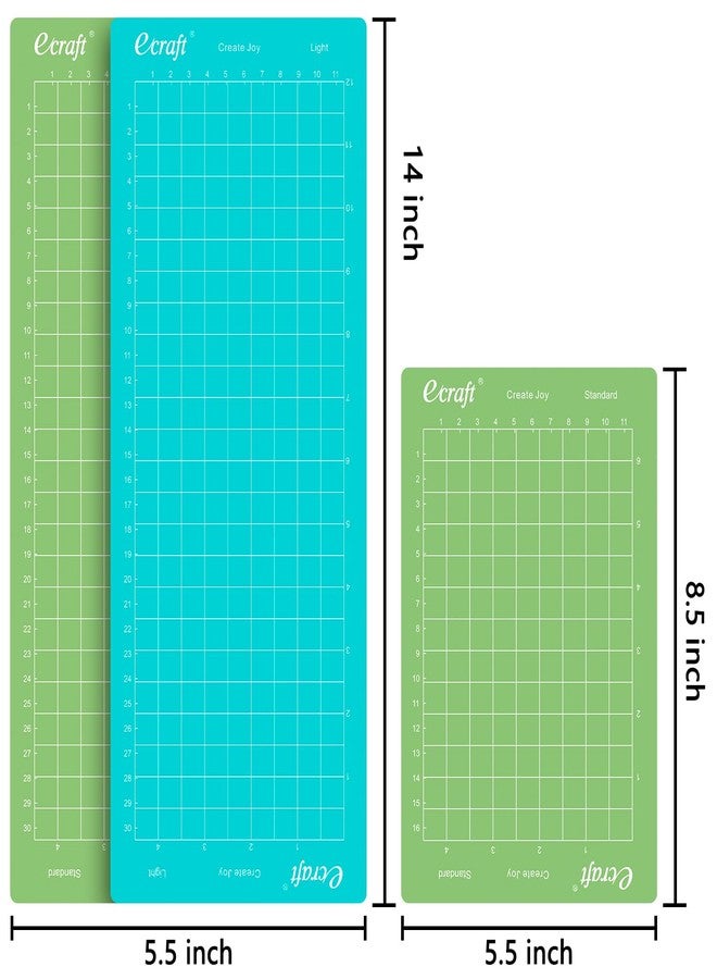 Ecraft Cutting Mat for Cricut Joy - 6 Packs Cutting Mats 4.5X6.5Inch & 4.5X12Inch (Standard & Light) Variety Adhesive Sticky Quilting Joy Mats Replacement Accessories - Image 2