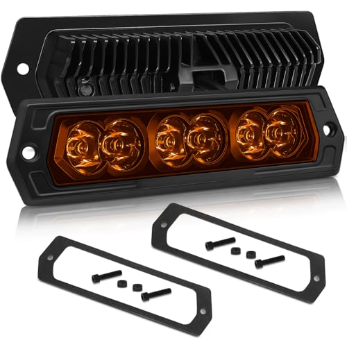 SWATOW INDUSTRIES Flush Mount LED Pods Amber SWATOW INDUSTRIES 7 Inch CREE LED Light Bar Amber Flush Mount Reverse Lights Spot Pod Lights Backup Lights for Truck Wrangler F150 Ram Toyota Chevy GMC SUV ATV - Image 1