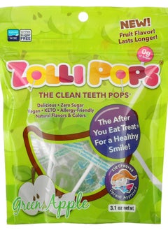 ZOLLIPOPS The Clean Teeth Pops Green Apple 3.1 oz 