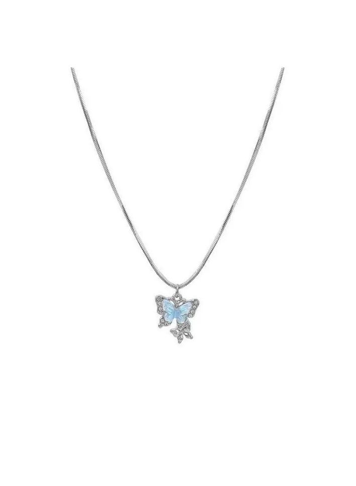 Goolsky Holographic Butterfly Zircon Necklace – Dainty Laser-Cut Pendant for Women, Sweet & Edgy Style  - Image 2