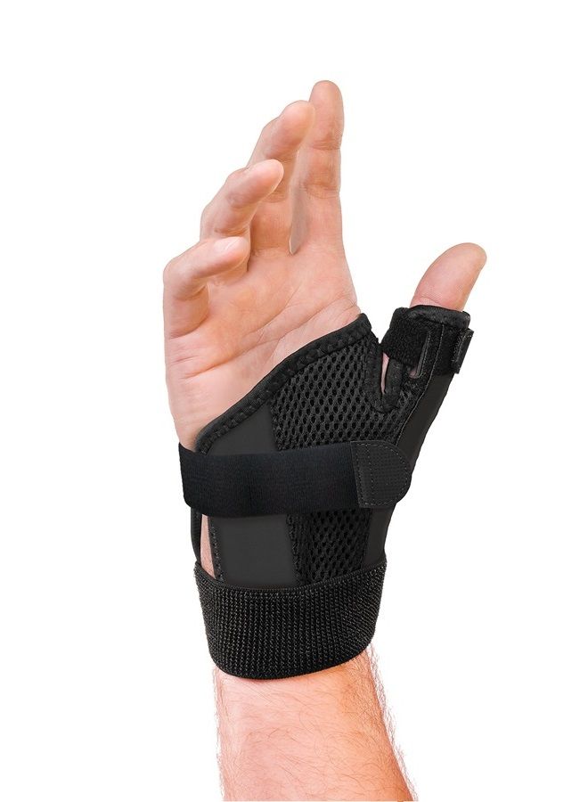 Mueller Sports Medicine Adjust-to-Fit Thumb Stabilizer, For Men and Women, Black, One Size Fits Most, arthritis - Image 2