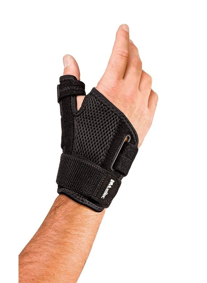 Mueller Sports Medicine Adjust-to-Fit Thumb Stabilizer, For Men and Women, Black, One Size Fits Most, arthritis - Image 1