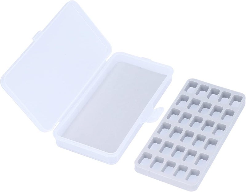 Tnfeeon Bobbin Box 30 Slot Transparent Plastic Organizer Case with Clear Window for Sewing Machine Spools Storage and Craft Thread - Image 4