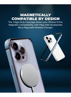 Raegr RAEGR iPhone 15 Pro Case | Anodized Aluminum Bumper | Supports Mag-Safe Wireless Charging | Edge Armor Protective Minimal Case Designed for iPhone 15 Pro (6.1-Inch) (2023) - Sierra Blue RG10518  - Image 3