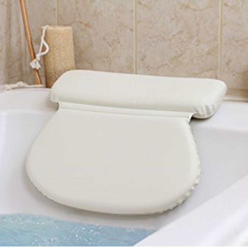 🚽 وسادة حوض استحمام بيضاوية مصنوعة من إسفنج بيو بحواف شفط بيضاء للسبا والحمام والمرحاض - Image 5