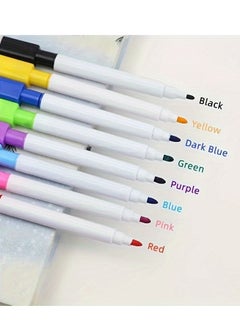 Generic 10pcs Magnetic Whiteboard Dry Erase Markers, 8pcs Color Fine Tip Dry Erase Markers with Eraser for Home Office School Supplies  - Image 2