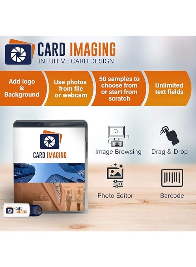 Evolis Card Imaging Evolis Primacy 2 Single Sided ID Printer & Supplies Bundle Badge Machine (PM2-0001-M) - Image 3