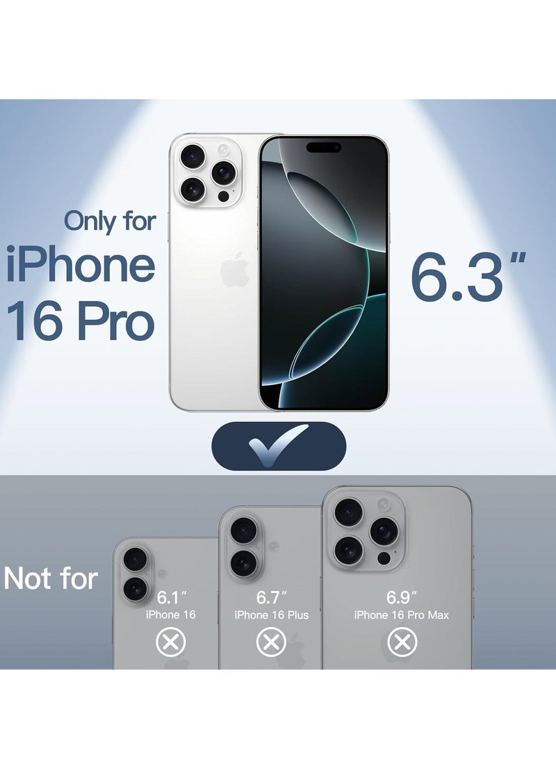 "Ultra-Slim 0.35mm Case for iPhone 16 Pro (6.3 Inch) – Lightweight Matte Finish, Full Camera Protection, Minimalist Hard Shell (White Titanium)"