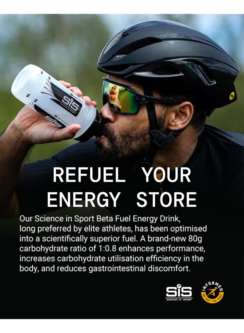 SIS Beta Fuel 80 | 80g Carbohydrates | 1:0.8 Maltodextrin:Fructose Ratio | Dual Source Energy Drink | Easily Digestible | Orange Flavour | 15 Pack - Image 3