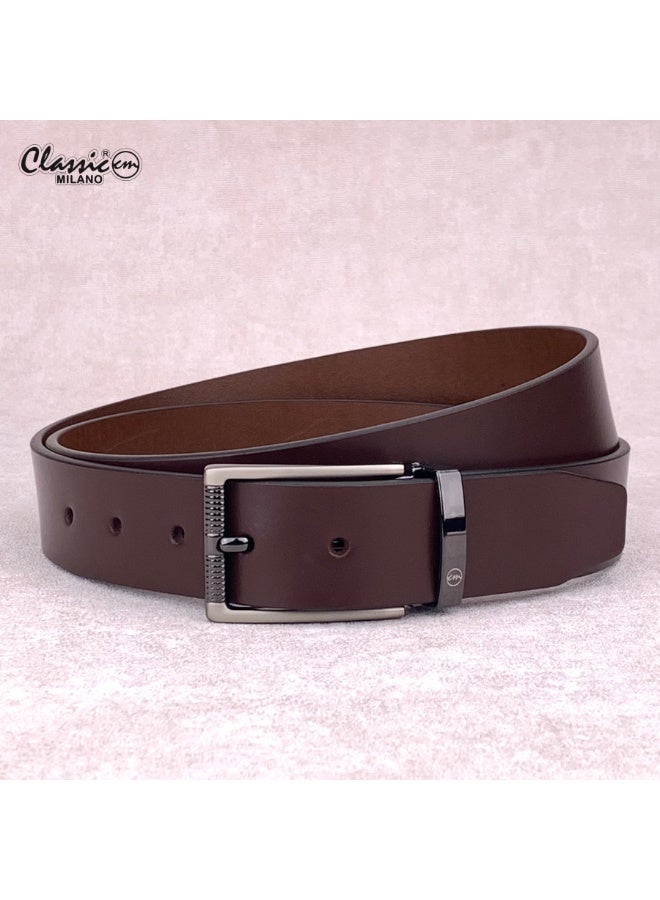 Classic Milano Genuine Leather Belt for Men – Black Formal Belt Men – Men Belts for Office & Business Wear – Mens Belt Leather with Gift Box - Image 1