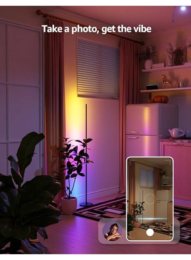 Lepro OE1 AI Floor Lamps, Smart Corner Floor Lamp Alexa Google Compatible, Color Changing Led Standing Lamp, Music Sync, DIY Modes, 1000LM, Modern Stand Light for Living Room, Bedroom, 2.4G WiFi Only - Image 3