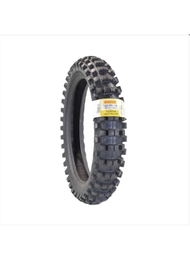 PIRELLI إطار بيريلي سكوريون MX32 ميد-سوفت موتوكروس 120/90-19 NHS (66M) خلفي للطرق الوعرة - EB11245587 - Image 1