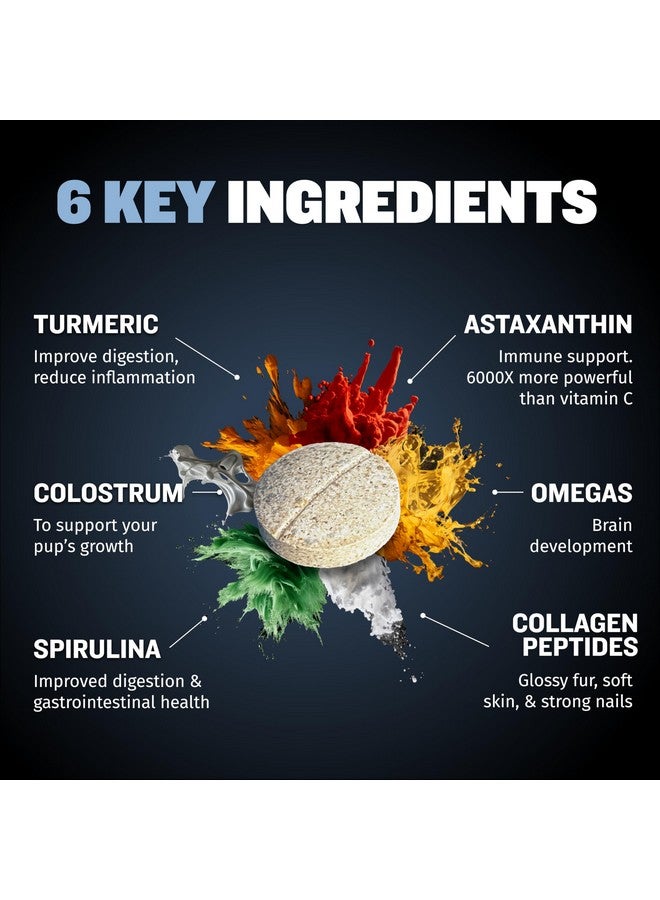 Bully Max Small Breed Dog Immune Support Tablets - Chewable Dog Multivitamin Immunity Booster Supplement Tabs for Puppy & Adult Dogs - Pet Vitamins with Astaxanthin, Colostrum, Turmeric - 30 Tablets - Image 3