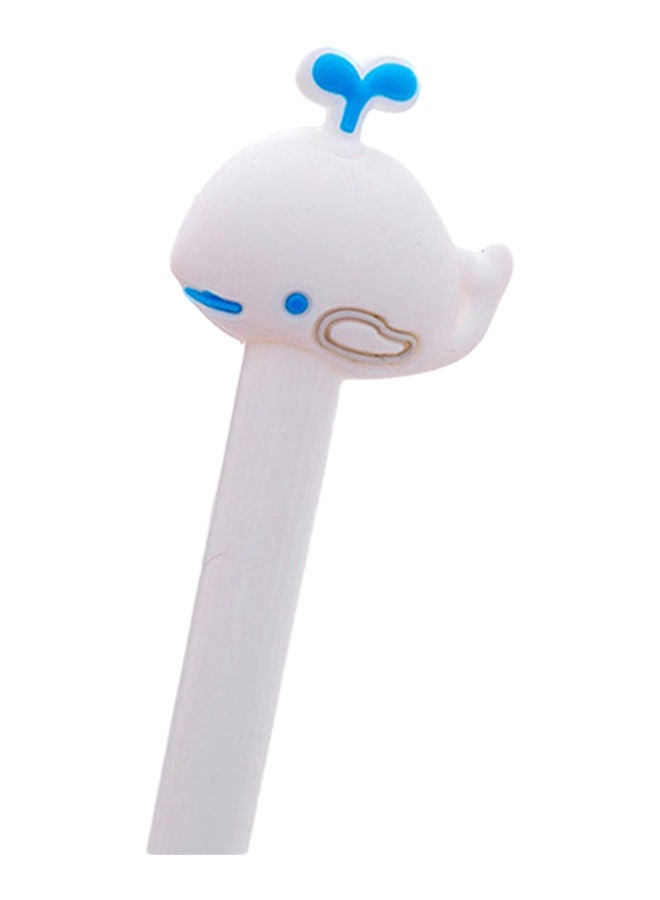 NIBEMINENT 4-Piece Cartoon Sprinkler Whale Modeling Gel Pen Set White