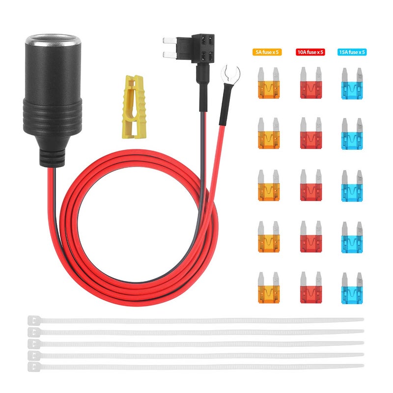 BAITHNA BONATECH 1m Car Cigarette Lighter Adapter with Fuses Kit - Image 2