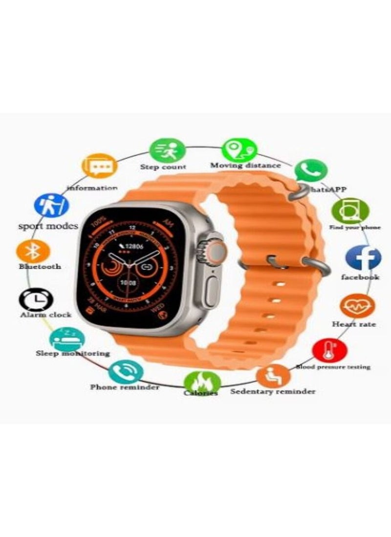Generic - X8 Plus Ultra Wearfit Pro Space Aluminum Case 49mm Smart Watch Sport Version 2.08 Inch HD Full Screen Wireless Charging More Than 48 Function Black - Image 1