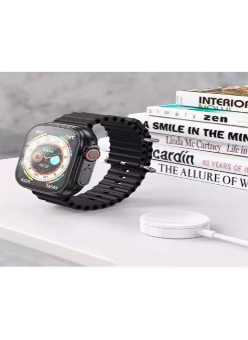 Generic - X8 Plus Ultra Wearfit Pro Space Aluminum Case 49mm Smart Watch Sport Version 2.08 Inch HD Full Screen Wireless Charging More Than 48 Function Black - Image 1