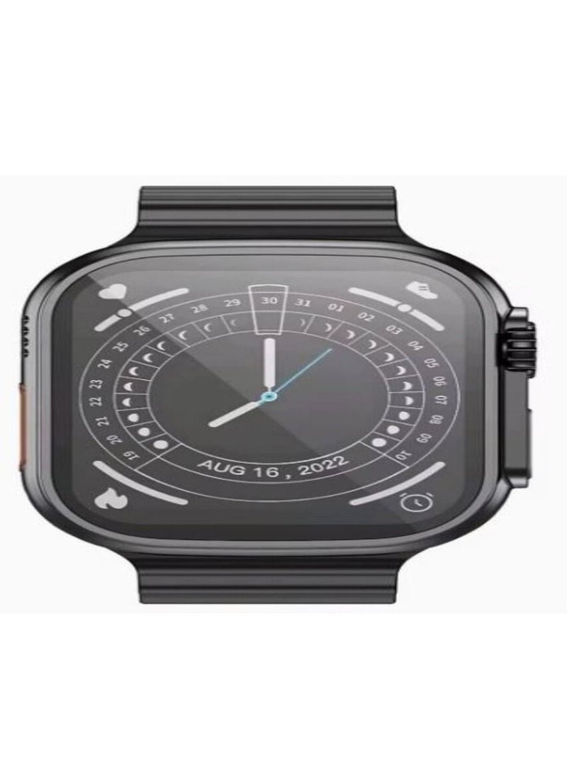 Generic - X8 Plus Ultra Wearfit Pro Space Aluminum Case 49mm Smart Watch Sport Version 2.08 Inch HD Full Screen Wireless Charging More Than 48 Function Black - Image 1