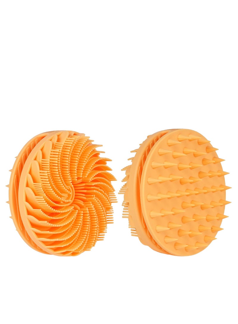 KASTWAVE Back Scrubber Silicone Shower Body Brush, Exfoliating Body Scrubber Bath Wash Brush Gentle Exfoliating for Women Men Body Sensitive Skin Shower Spa Massage (Orange) - Image 1