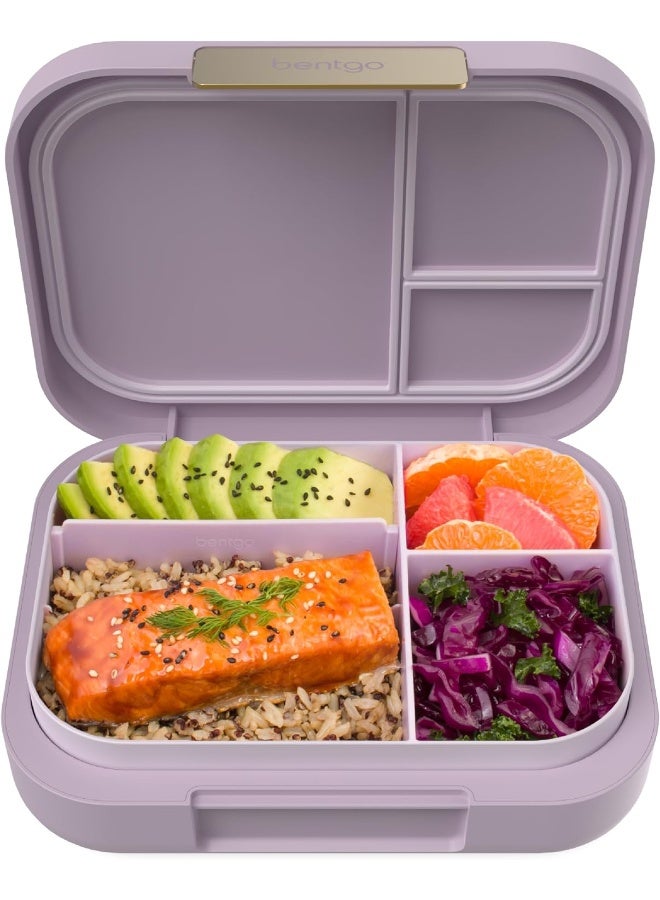 Bentgo Modern - Versatile 4-Compartment Bento-Style Lunch Box, Leak-Resistant, Ideal for On-the-Go Balanced Eating - BPA-Free, Matte Finish and Ergonomic Design (Orchid) - Image 1