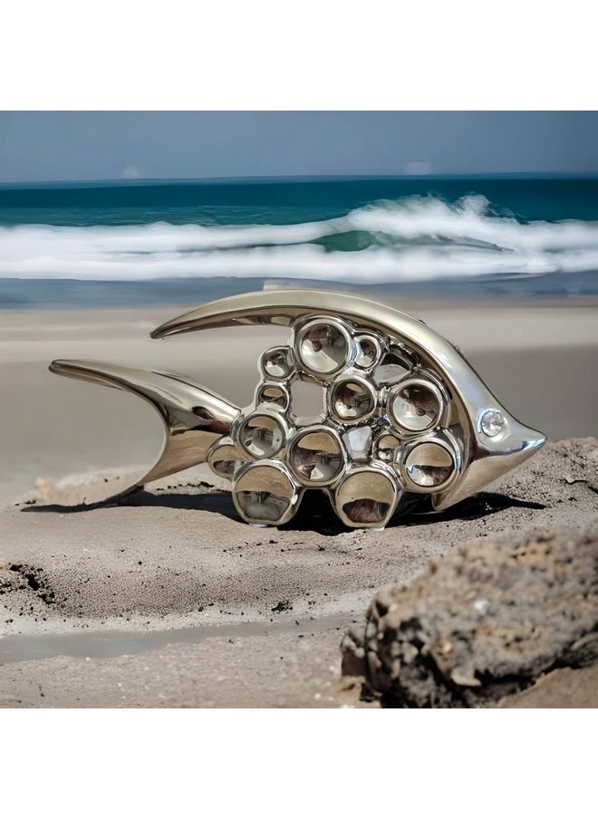 UPSCALE Upscale 13.5cm Silver Fish Showpiece - A Stunning Vaastu Symbol for Prosperity and Harmony in Your Home & Living Room Decor, Loveable  - Image 5