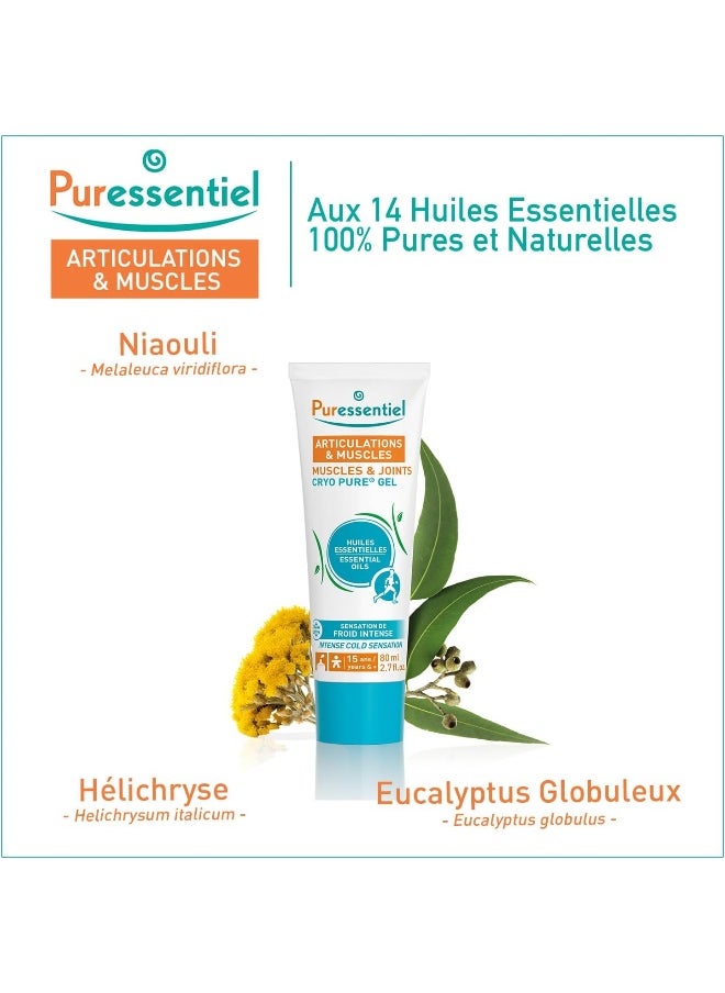 Puressentiel Muscles And Joints Cryo Pure Gel Essential Oils Intense Cold Sensation 15 Years And Up 80Ml  - Image 3