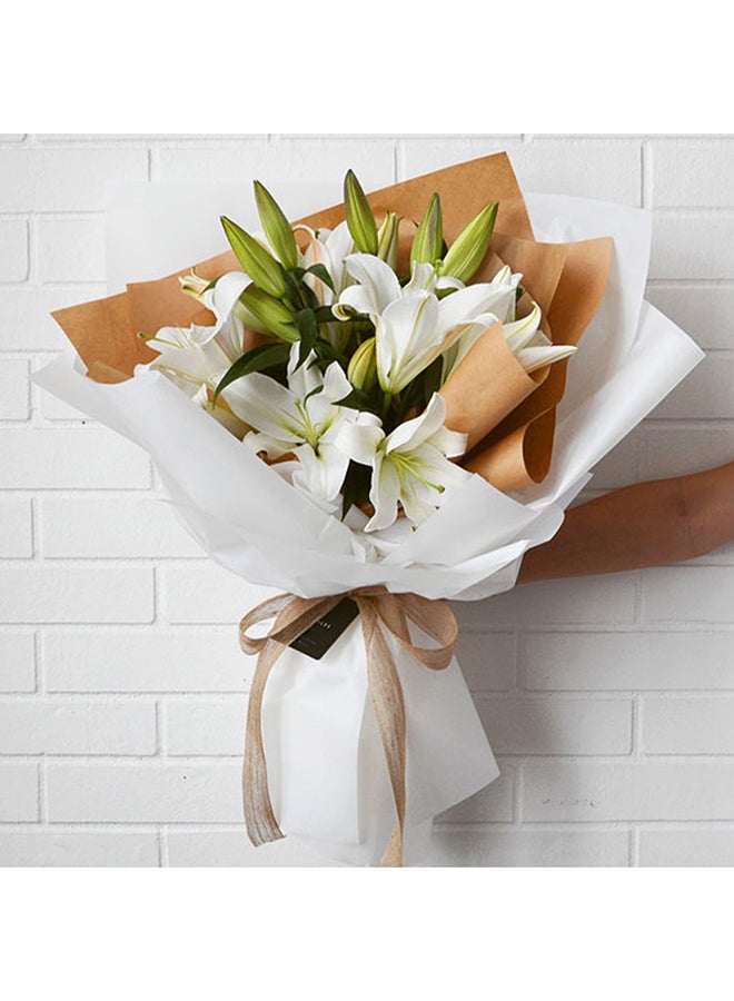 Ferns N Petals Beautiful Lilies Bouquet