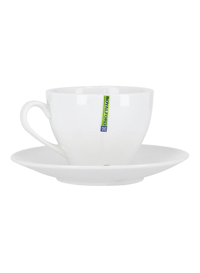 Royalford 750Ml Magnesia Porcelain Cup And Saucer White 750ml - Image 2