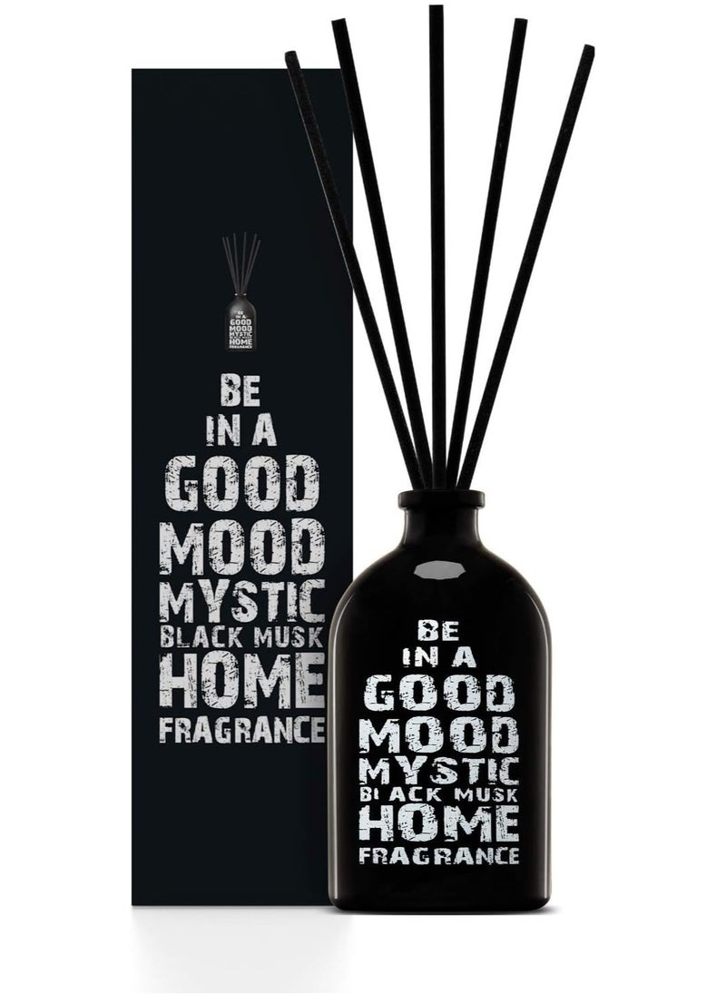 Be In A Good Mood Aromatherapy Diffuser Sticks|Aromatic Home Fragrance Set|Essential Oil Diffuser Sticks, Made of Natural Scented Oils Blend|Perfect For Home & Office-100 ML/3.4 OZ (Black Musk) 