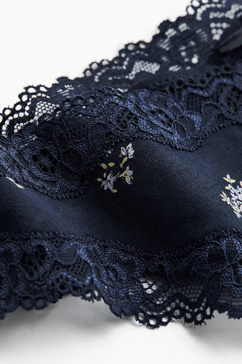 H&M  5-pack cotton and lace Brazilian briefs for Women | Best Price UAE