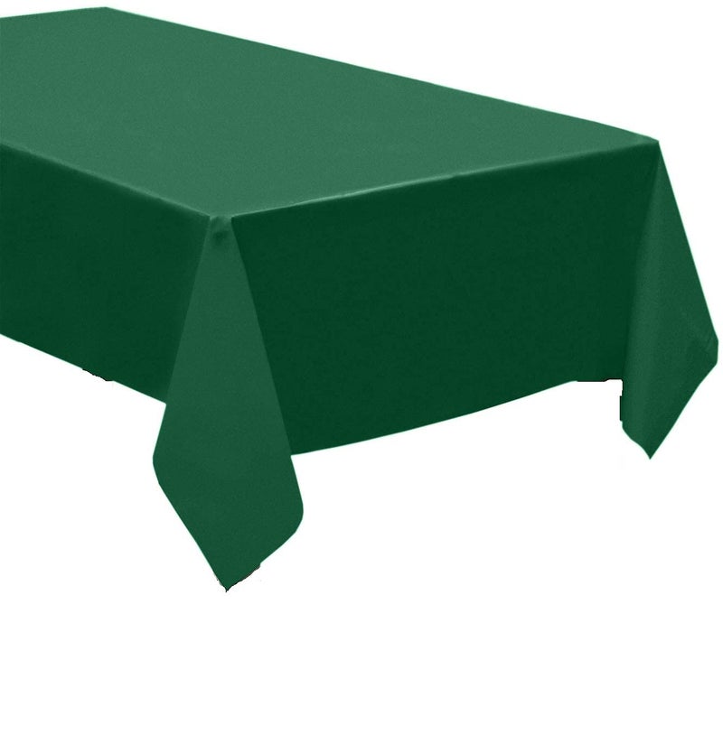 QQOUTLET Pack of 4 Disposable Plastic TableclothsTable Covers 54 x 108 inches Each Green