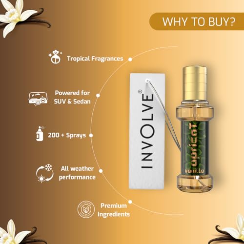 Involve Your Senses Rainforest Apricot Vanilla Scent Perfume - IRF04-30 ml | Rich Fragrance Spray Car Air Freshener | Car fresheners | Car accessories interior| Long lasting fregrance | Car perfume - Image 5