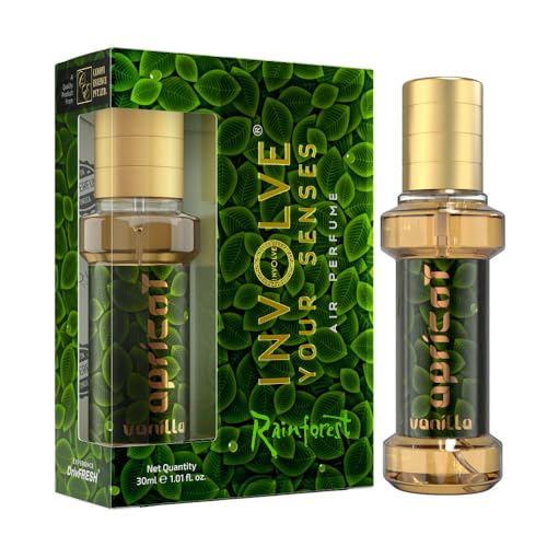 Involve Your Senses Rainforest Apricot Vanilla Scent Perfume - IRF04-30 ml | Rich Fragrance Spray Car Air Freshener | Car fresheners | Car accessories interior| Long lasting fregrance | Car perfume - Image 1