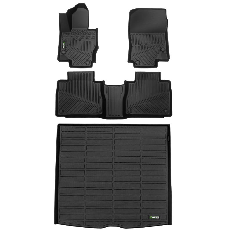 HAFIDI Floor Mats Cargo Liner Set Fit For 20202024 2025 Mercedes Benz GLE GLE 350 GLE 450 No For Coupe All Weather Protection TPE AntiSlip Car Full Set Floor Liners Custom Accessories Black