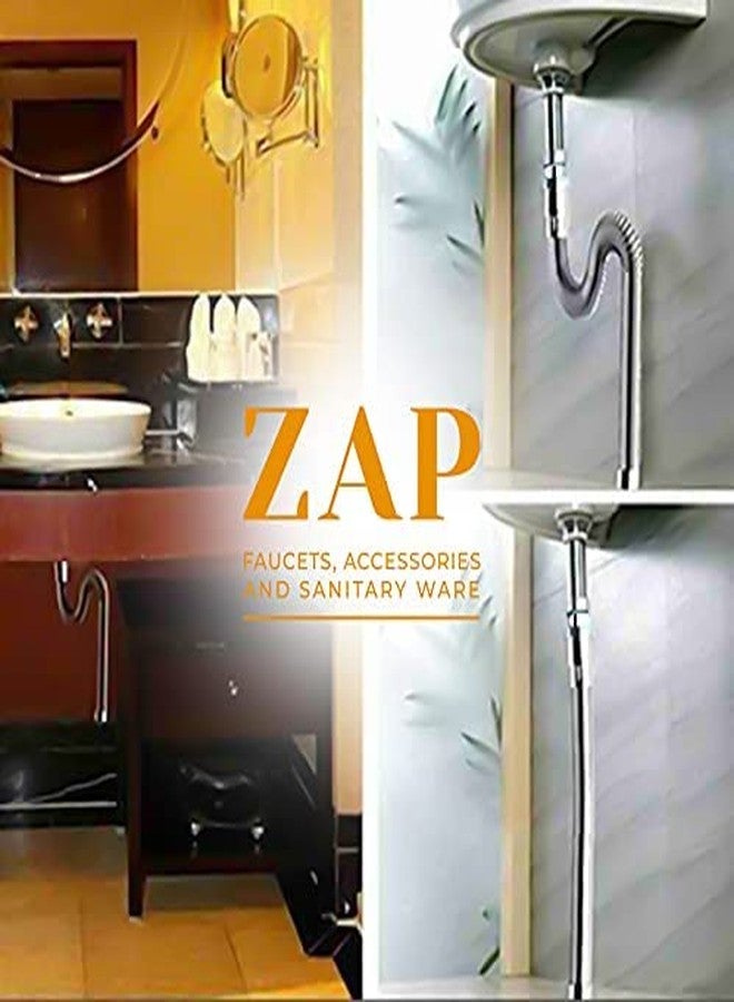 ZAP Waste Pipe Chrome Flexible PVC CP Hose Pipe for Bathroom Wash Basin Kitchen Sink Heavy Duty 1 1/4" Drain Hose/Outlet Tube Connector (4) - Image 3