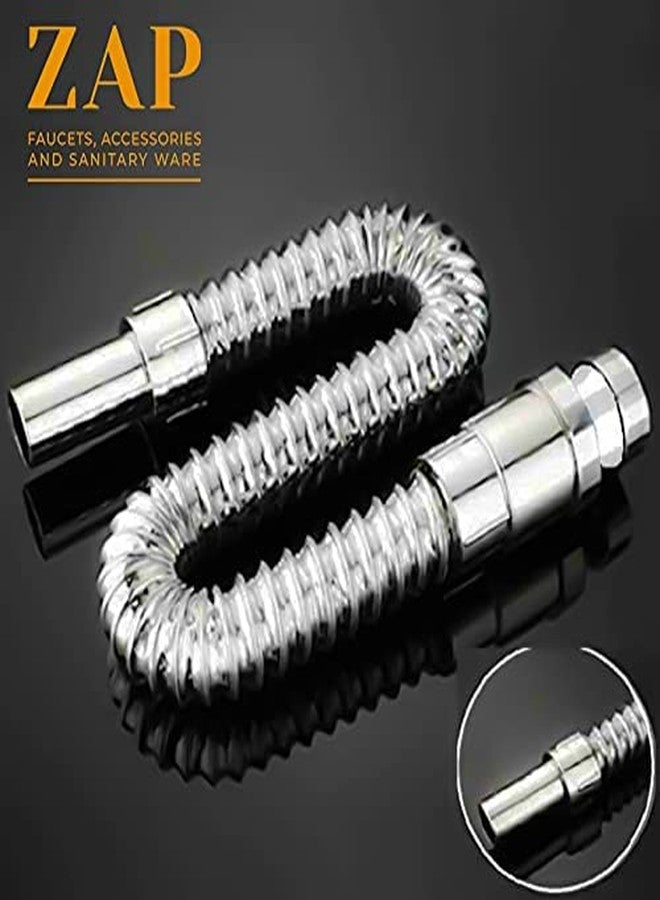 ZAP Waste Pipe Chrome Flexible PVC CP Hose Pipe for Bathroom Wash Basin Kitchen Sink Heavy Duty 1 1/4" Drain Hose/Outlet Tube Connector (4) - Image 4